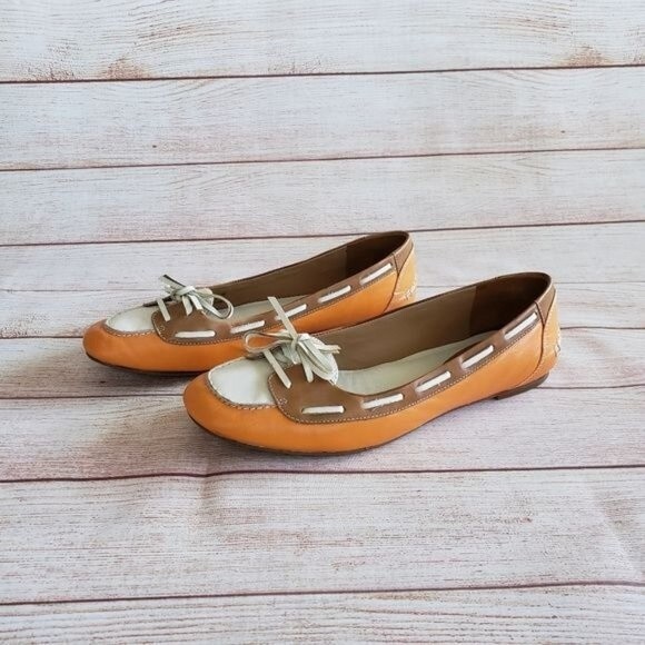 Cole Haan Nike Air Women's Leather Loafers/Flats with Threaded Bow - Picture 1 of 9